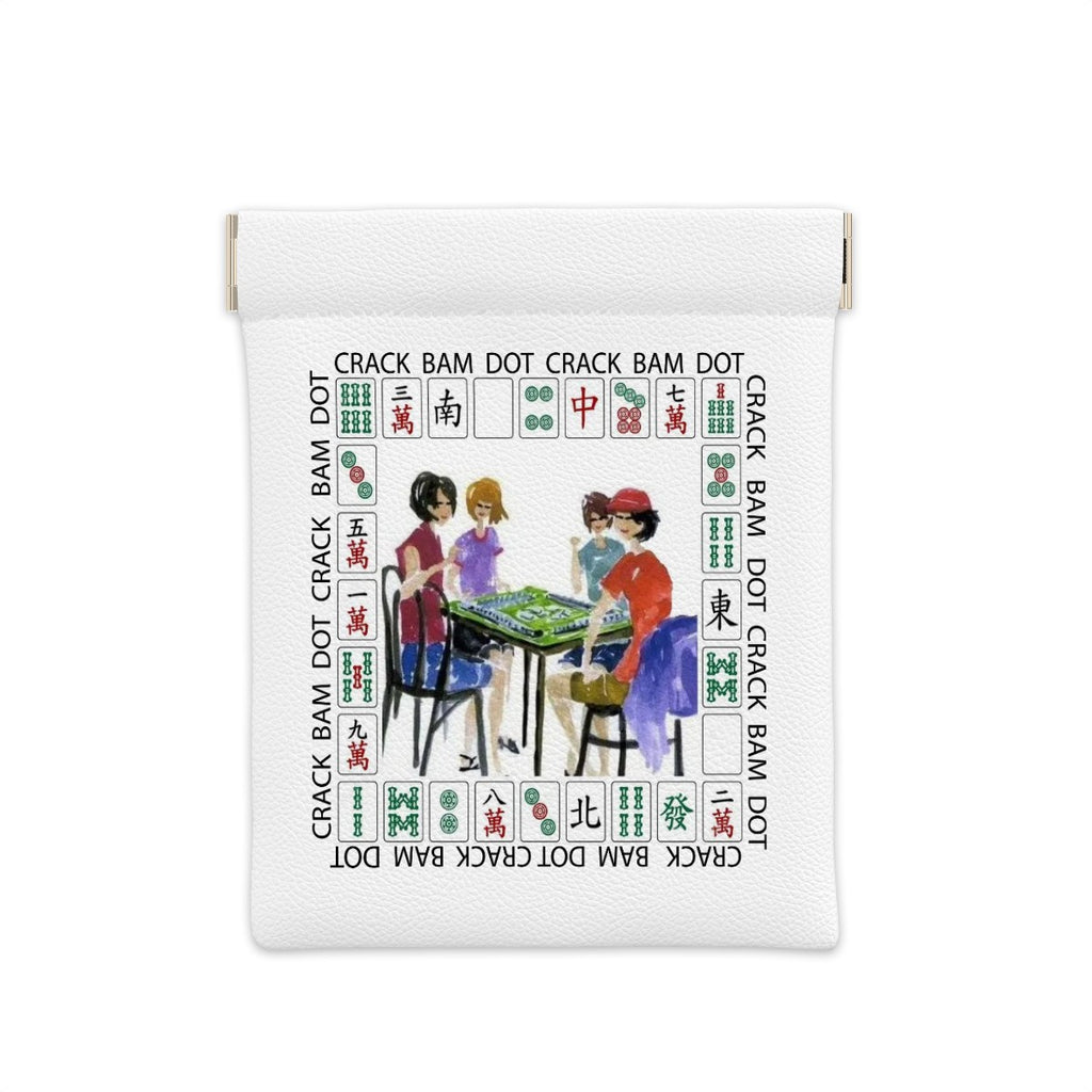 Women playing mahjong coin purse
