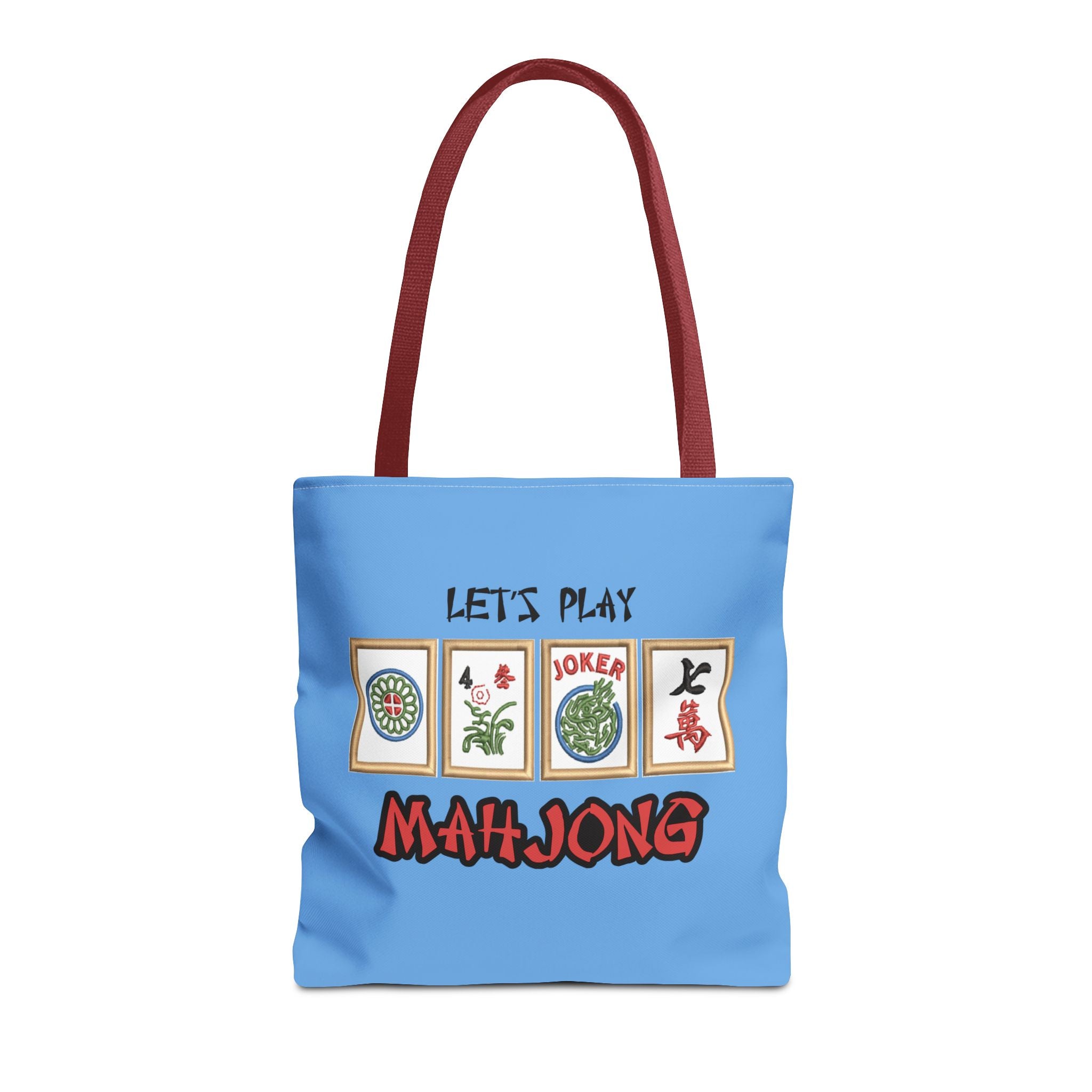 Let's Play Mahjong Tote Bag — Personalized Mahjong Tiles Canvas Tote