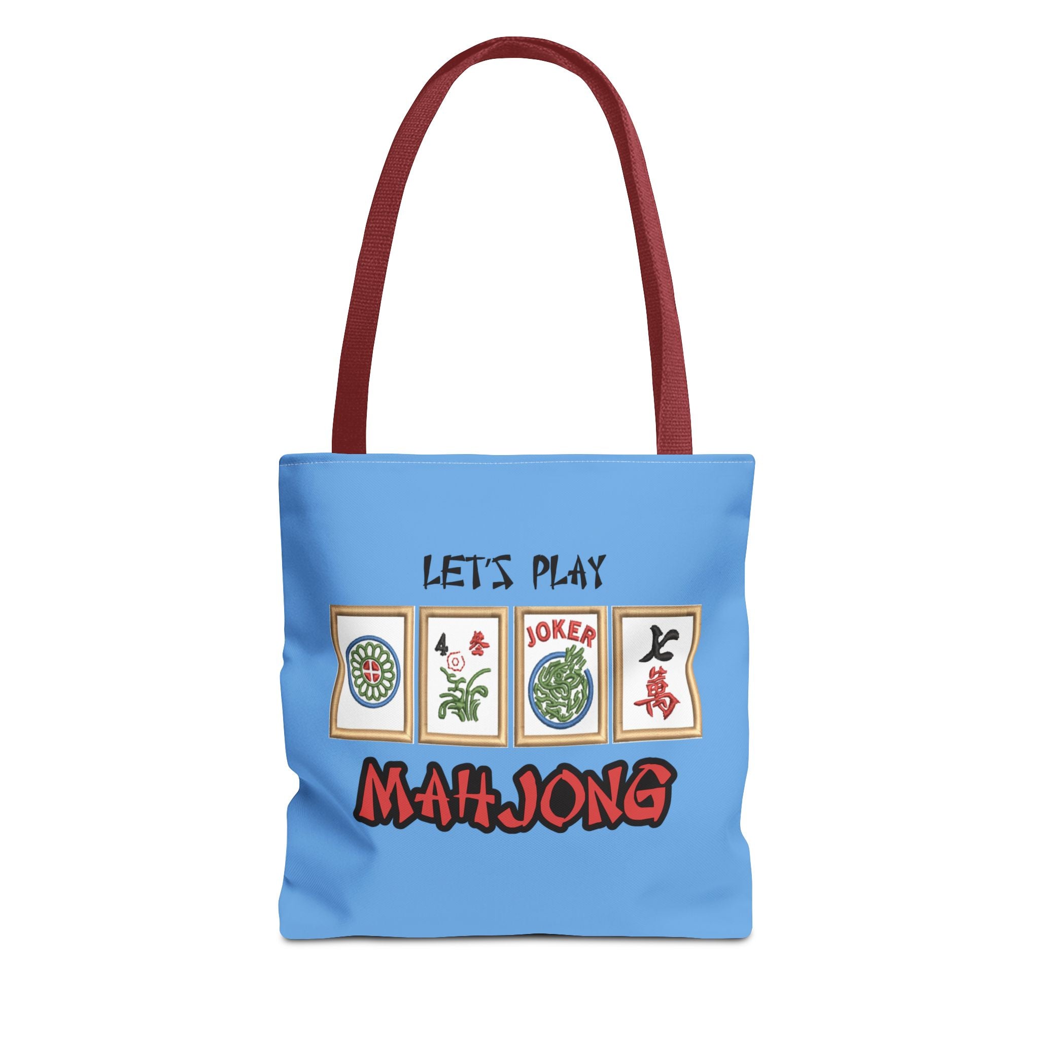 Let's Play Mahjong Tote Bag — Personalized Mahjong Tiles Canvas Tote