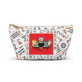 Cats playing Mahjong Accessory Pouch with Tile Background
