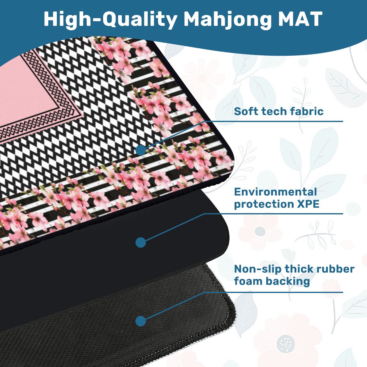 Cherry blossom mahjong mat