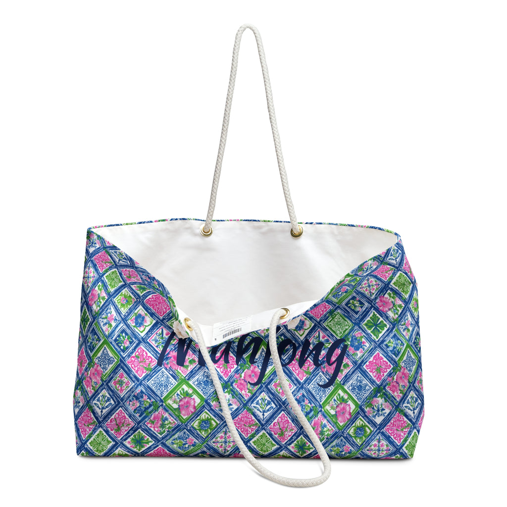 Floral Mahjong Weekender Bag
