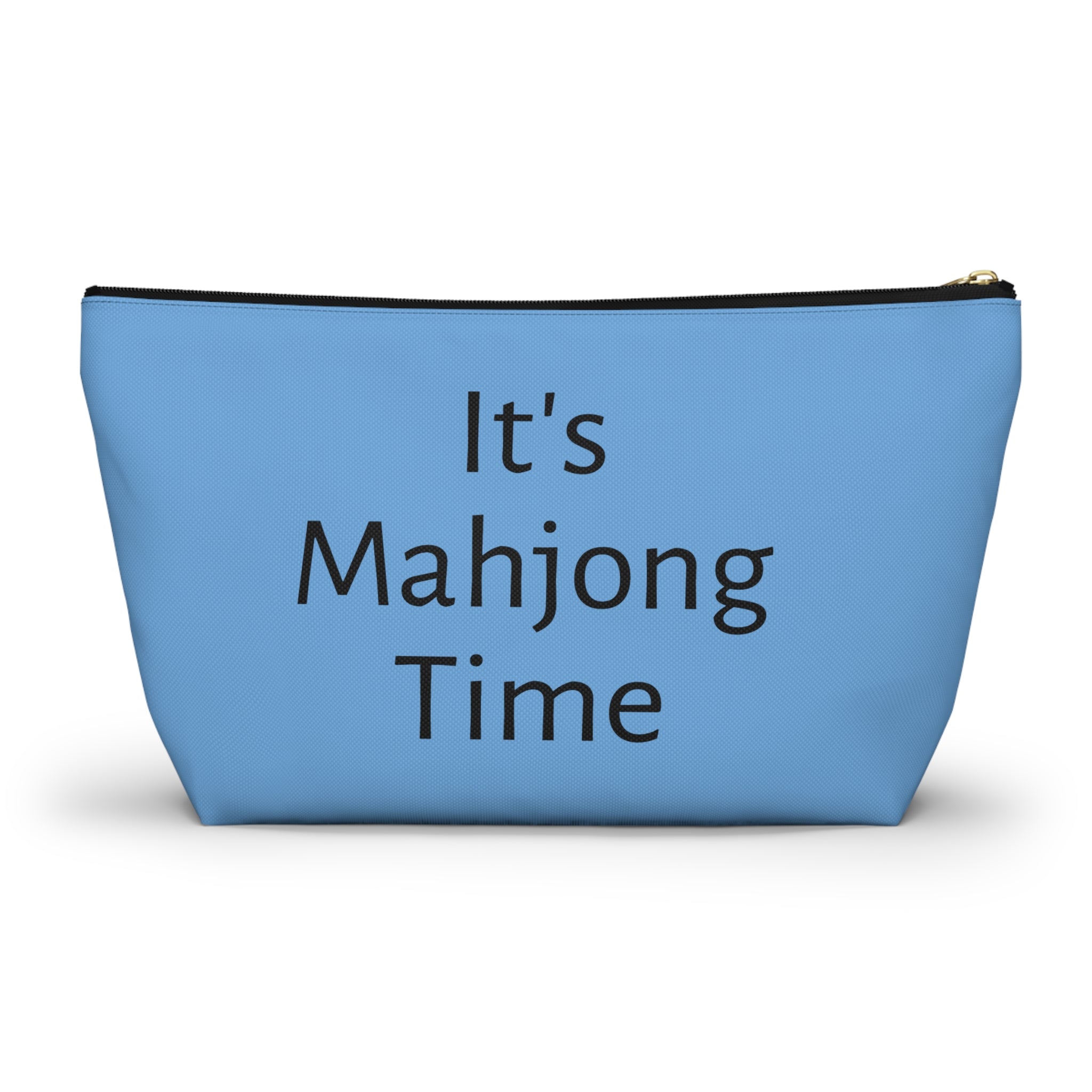 Women Playing Mahjong Accessory Pouch - Blue