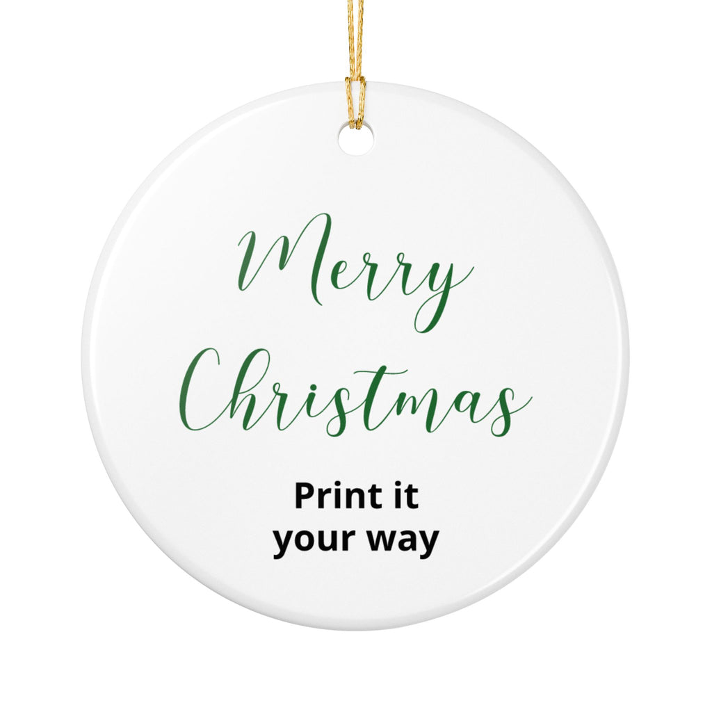 Mahjongg Christmas Ceramic Ornament