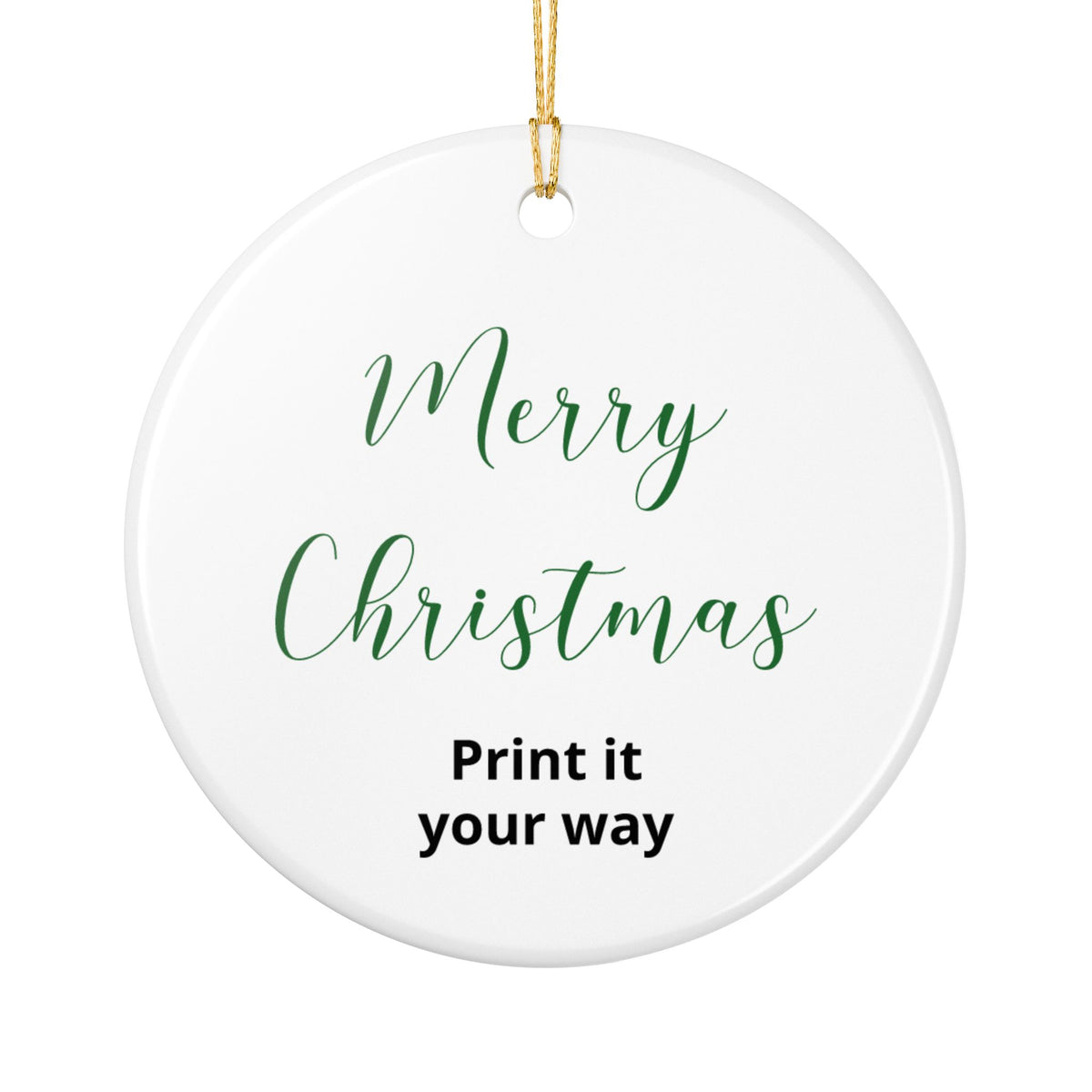 Mahjongg Christmas Ceramic Ornament
