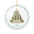 Mahjongg Christmas Ceramic Ornament