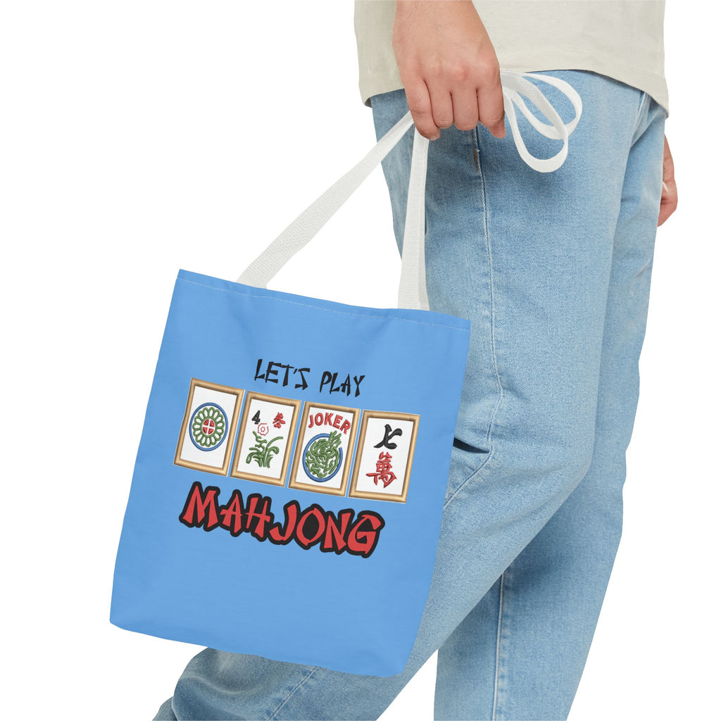 Let's Play Mahjong Tote Bag — Personalized Mahjong Tiles Canvas Tote