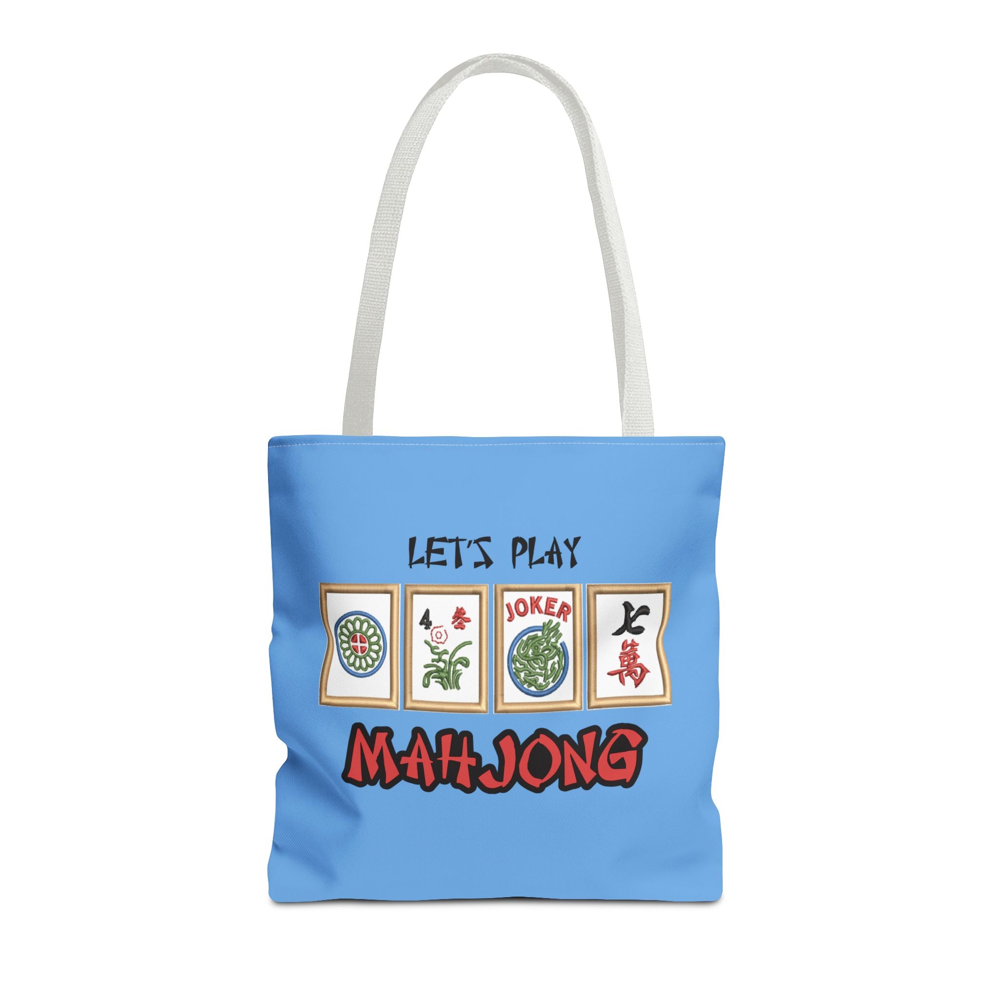 Let's Play Mahjong Tote Bag — Personalized Mahjong Tiles Canvas Tote
