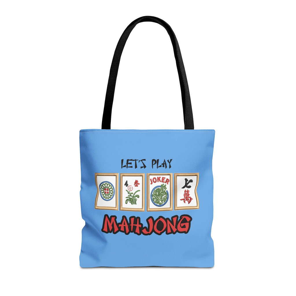 Let's Play Mahjong Tote Bag — Personalized Mahjong Tiles Canvas Tote