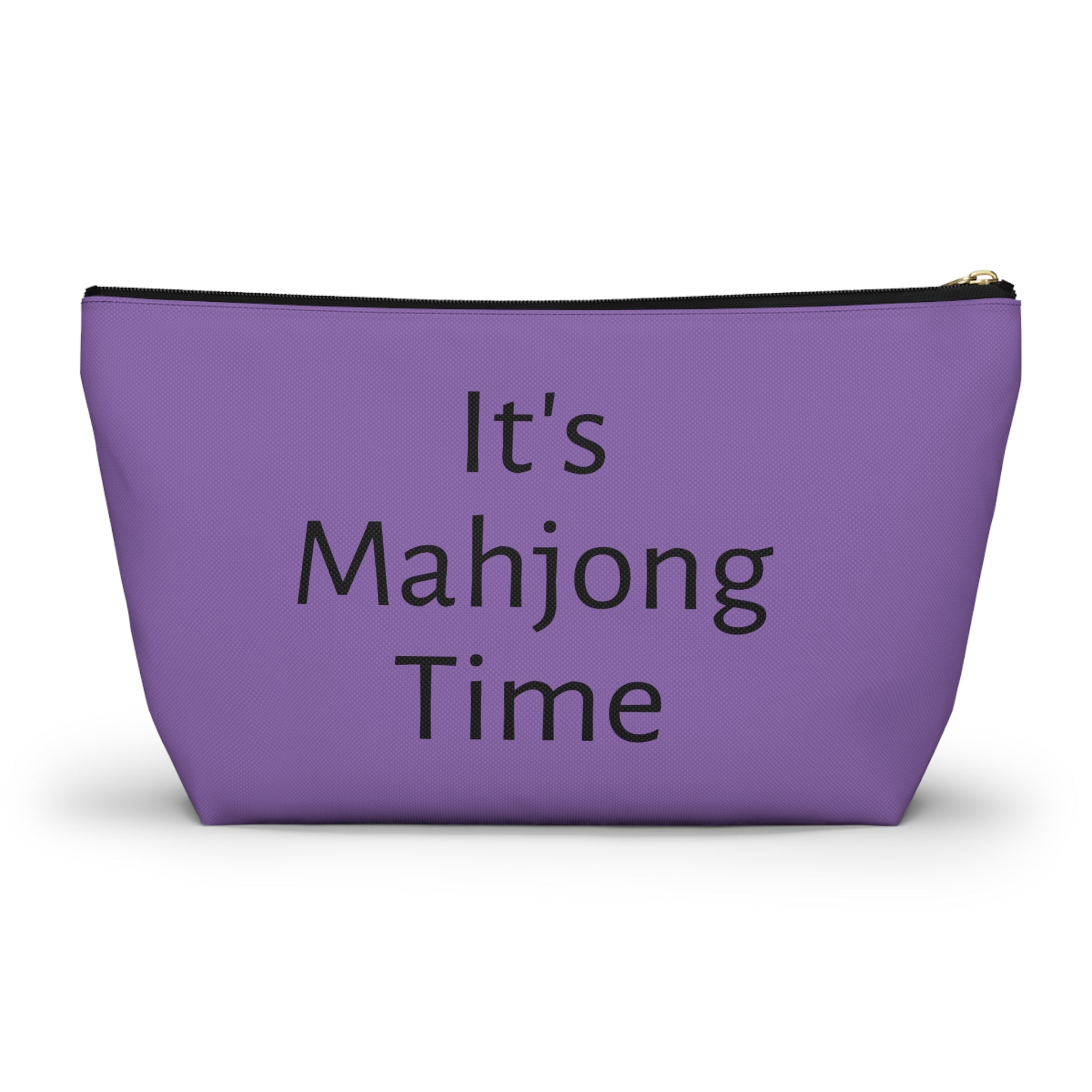 Women Playing Mahjong Accessory Pouch - Purple
