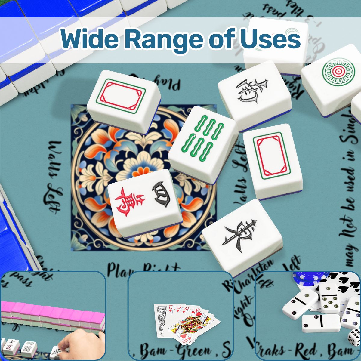 Asian design mahjong mat