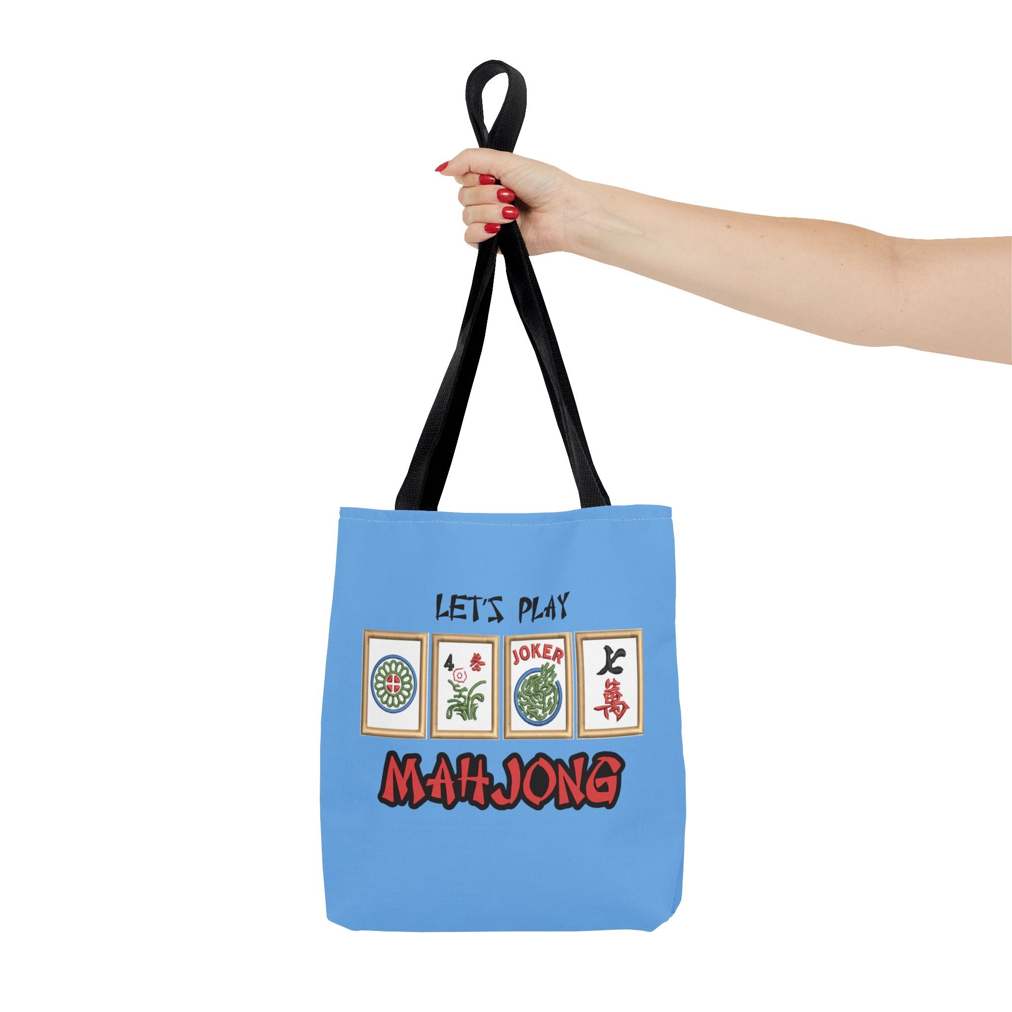 Let's Play Mahjong Tote Bag — Personalized Mahjong Tiles Canvas Tote
