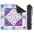 Pink and Purple abstract design Mahjong Mat