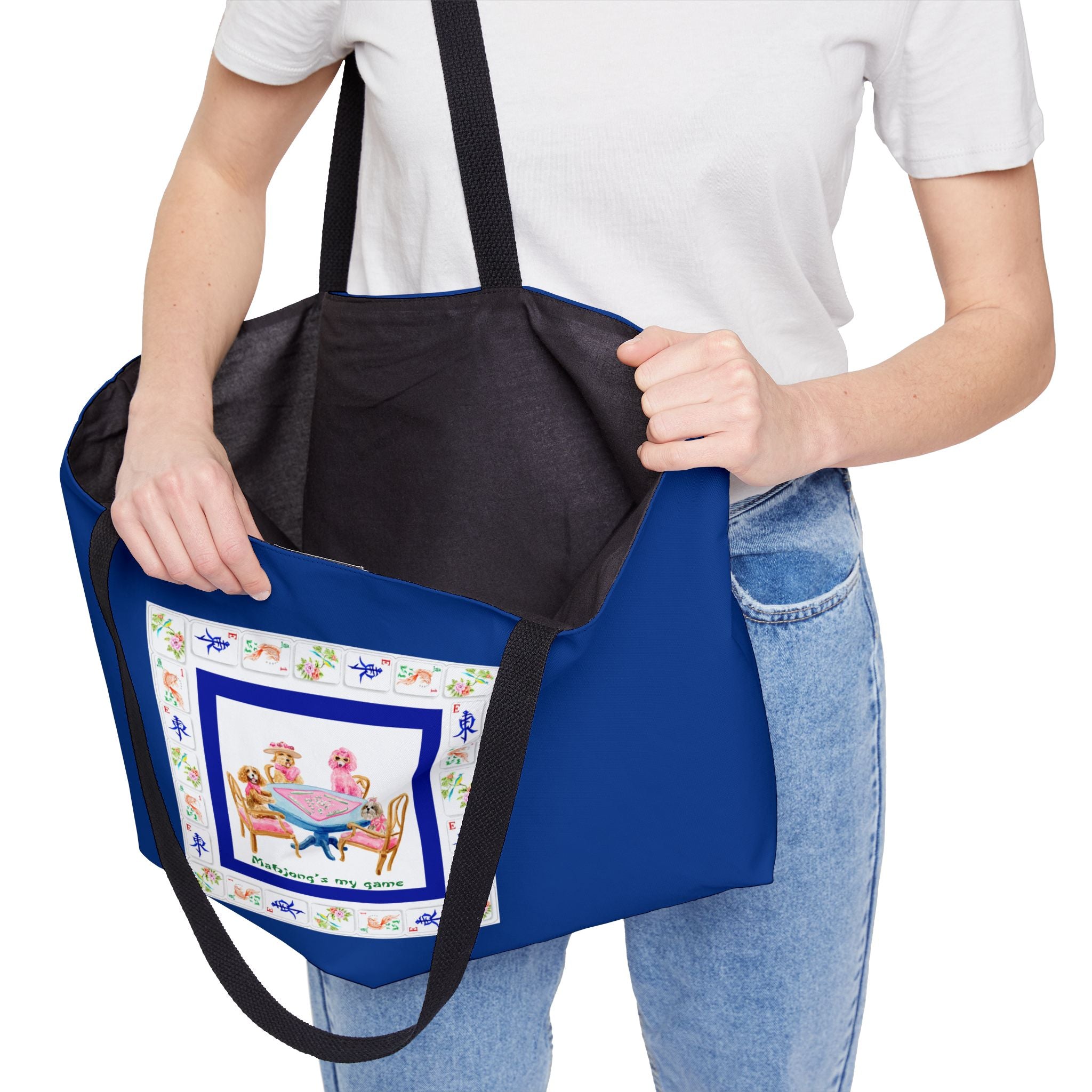 "Dog's Afternoon Tea Party"  Mahjong Tote Bag