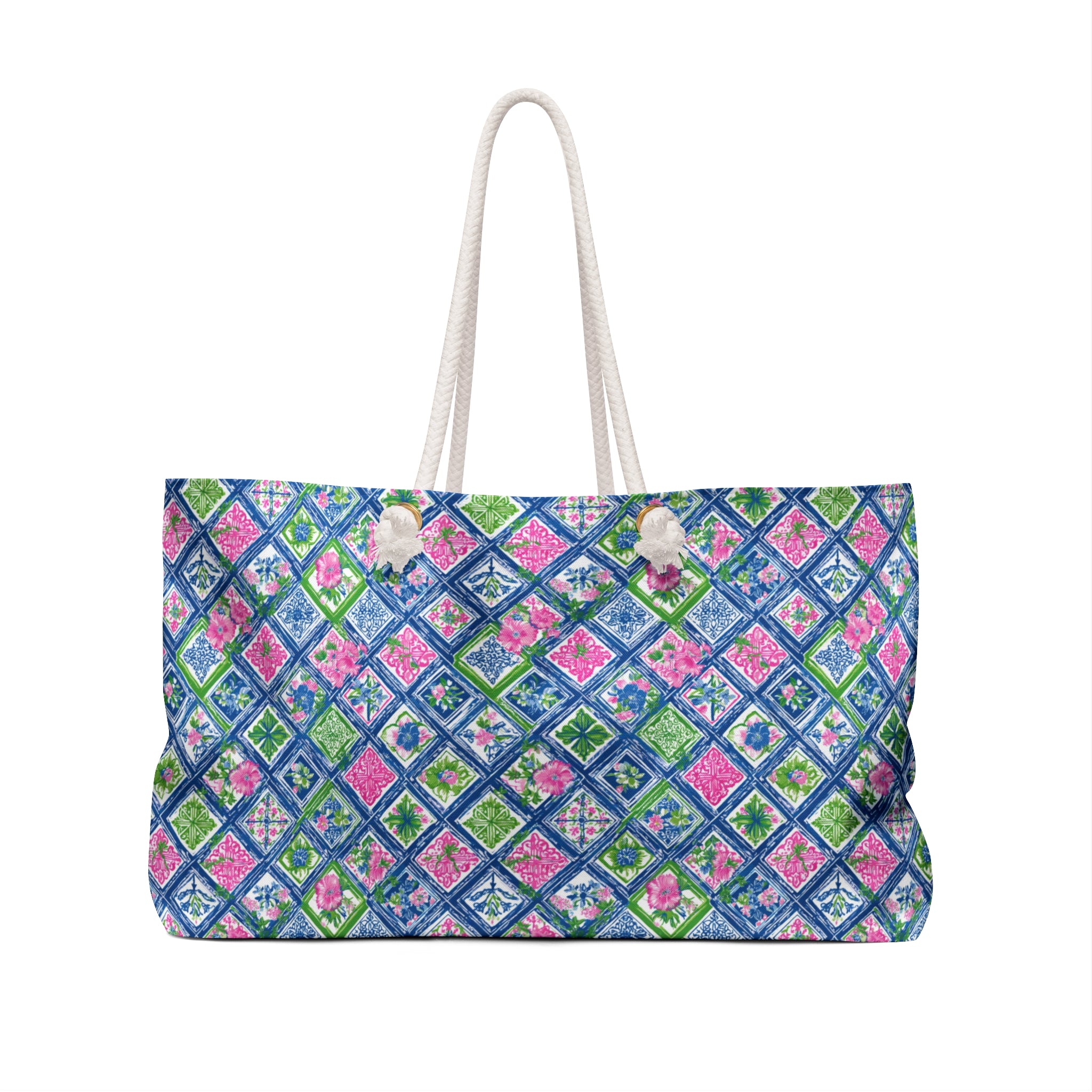 Floral Mahjong Weekender Bag