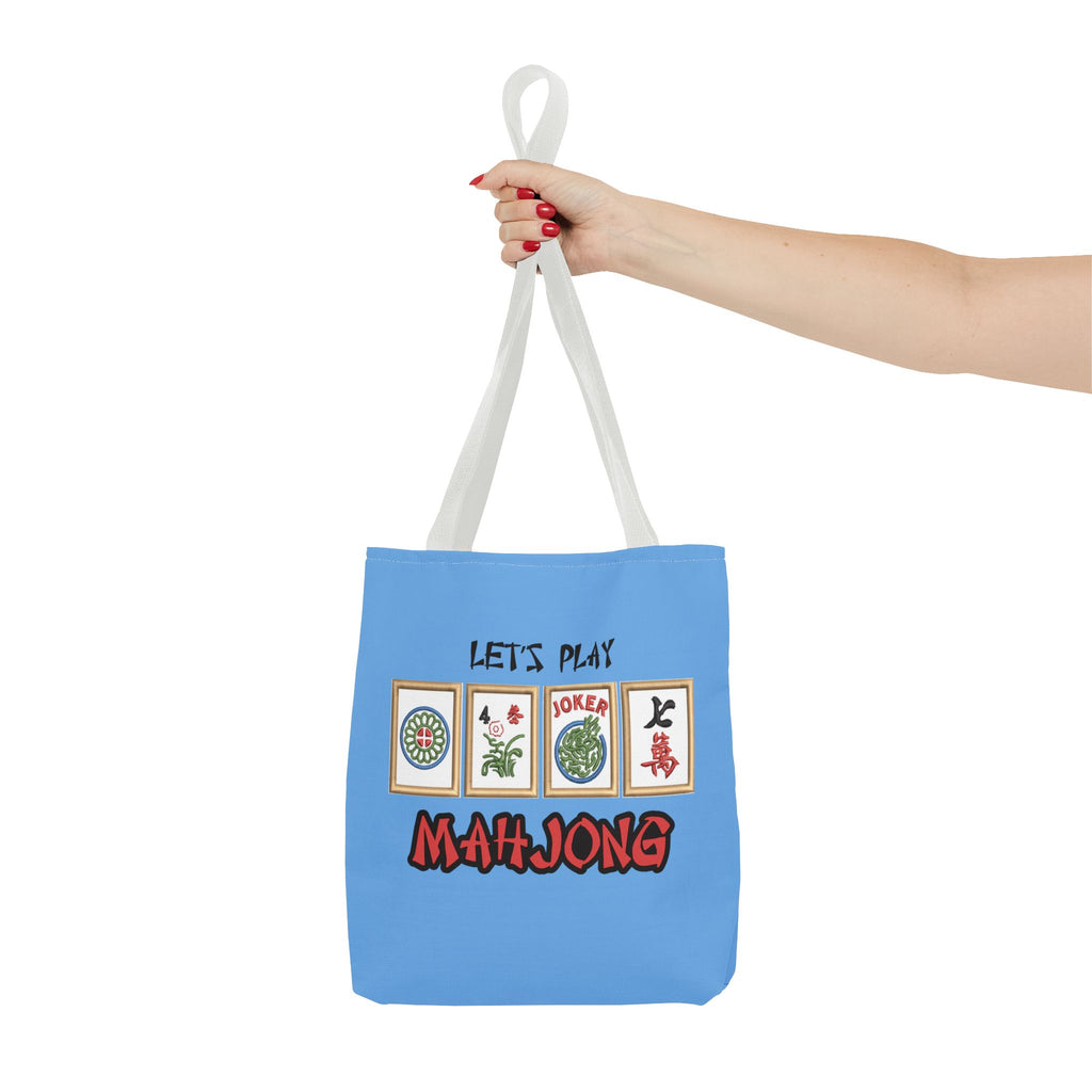 Let's Play Mahjong Tote Bag — Personalized Mahjong Tiles Canvas Tote