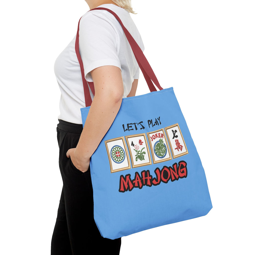 Let's Play Mahjong Tote Bag — Personalized Mahjong Tiles Canvas Tote
