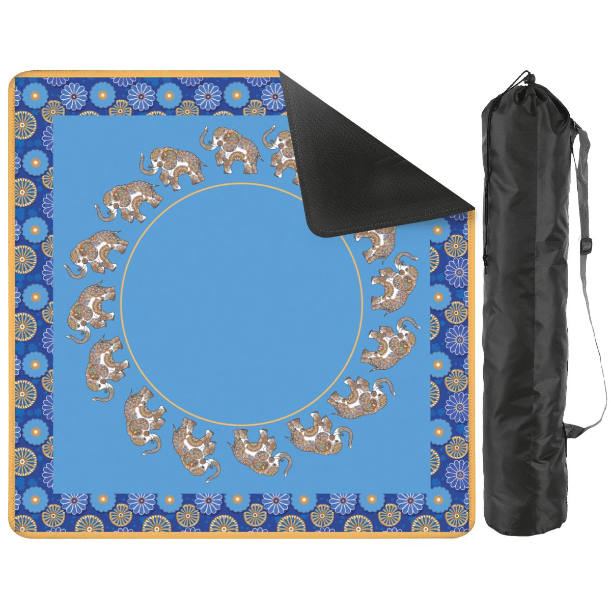 Solid center Elephant mahjong mat