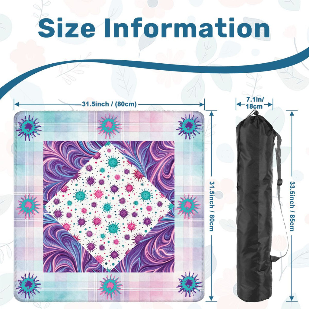 Pink and Purple abstract design Mahjong Mat