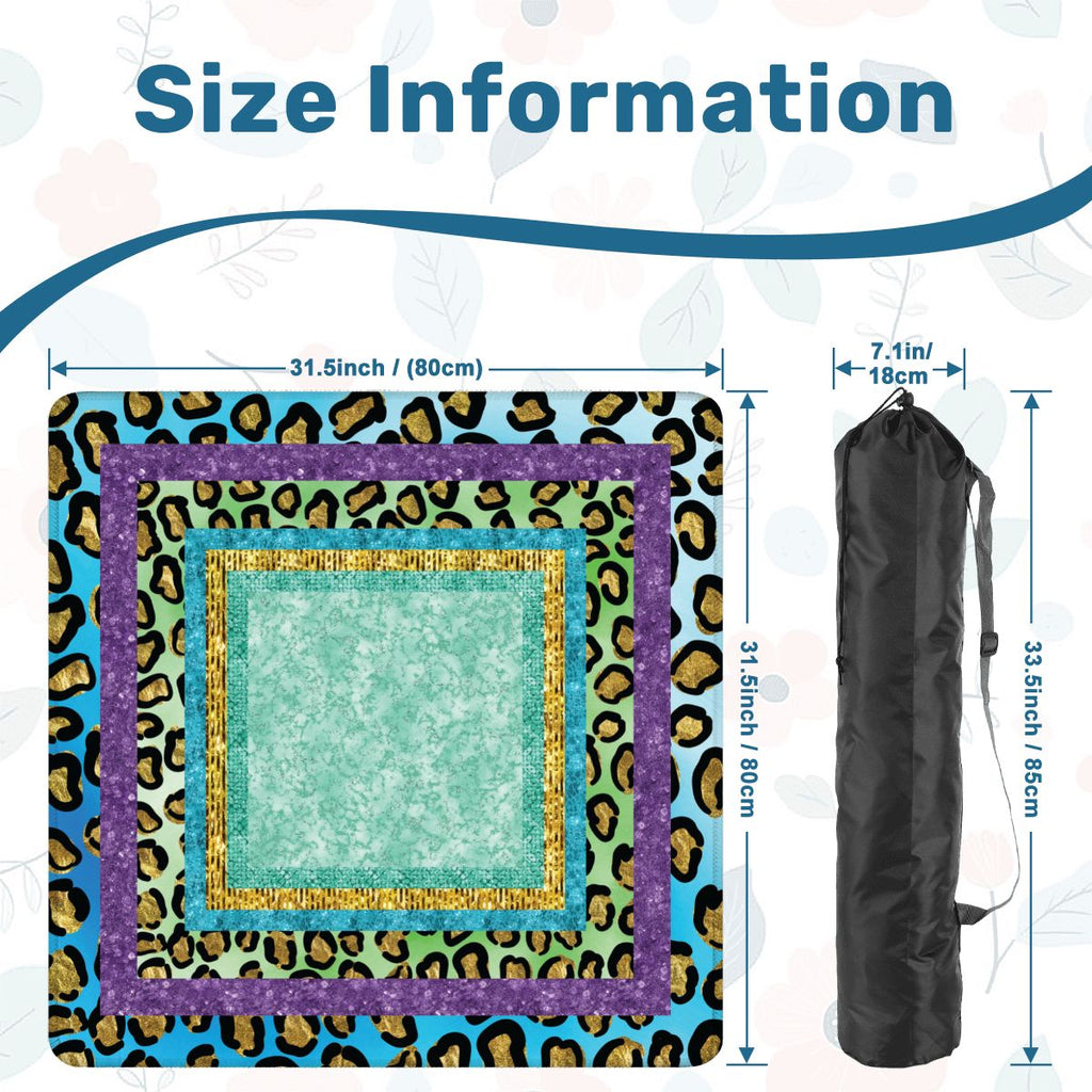 Colorful leopard spots mahjong mat