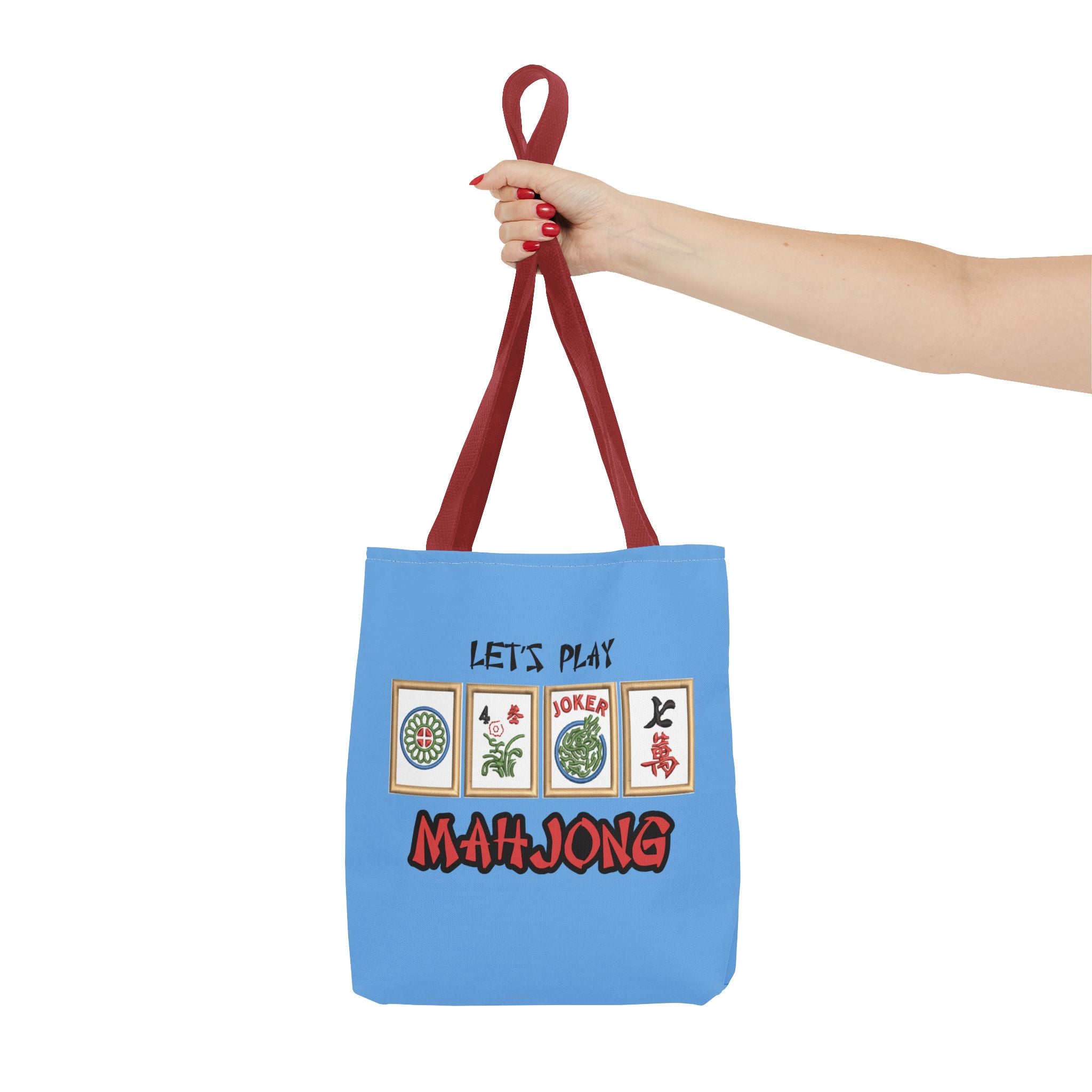 Let's Play Mahjong Tote Bag — Personalized Mahjong Tiles Canvas Tote