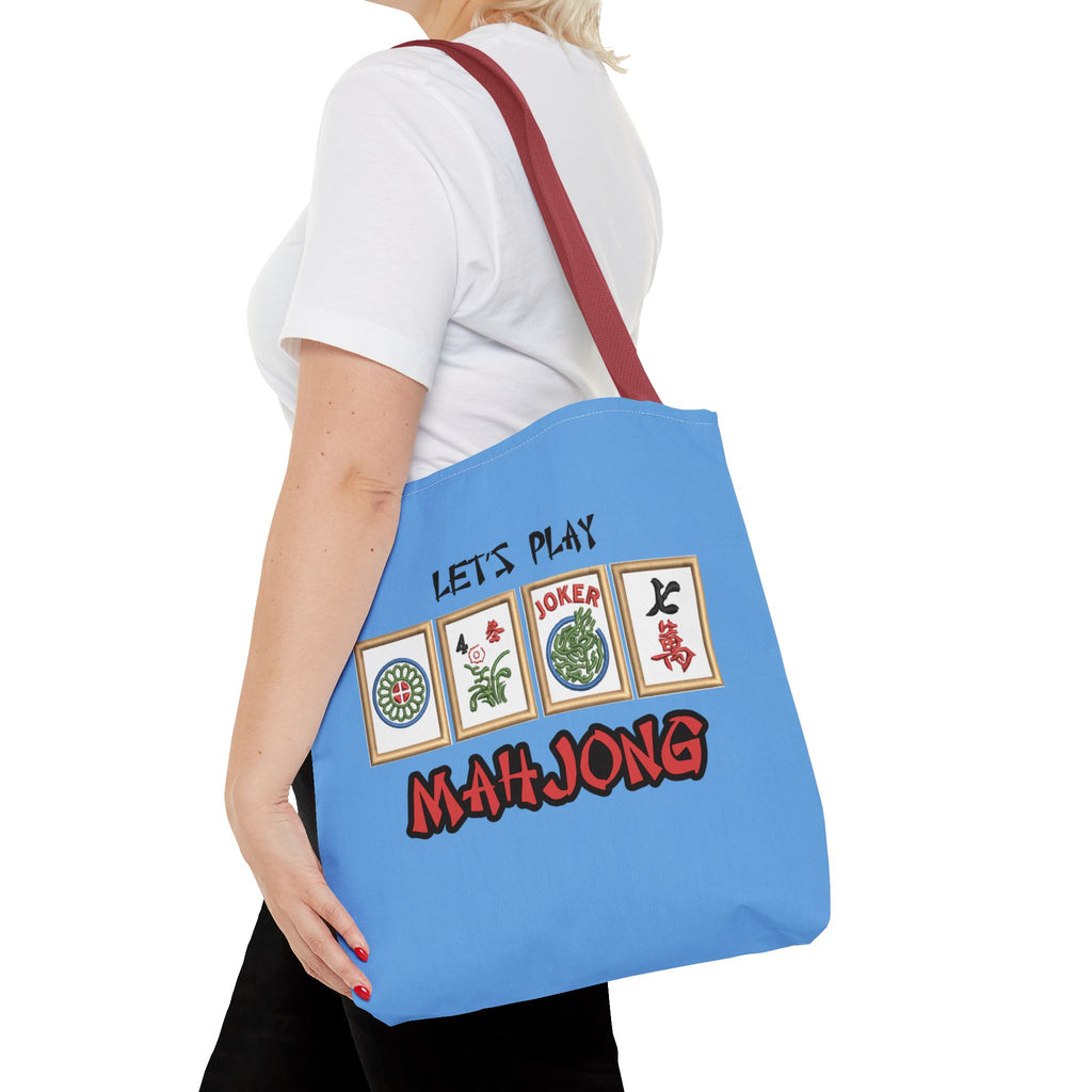 Let's Play Mahjong Tote Bag — Personalized Mahjong Tiles Canvas Tote