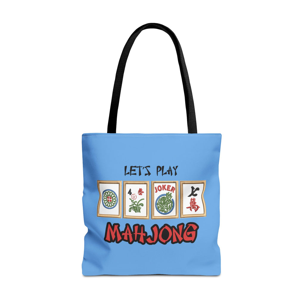 Let's Play Mahjong Tote Bag — Personalized Mahjong Tiles Canvas Tote