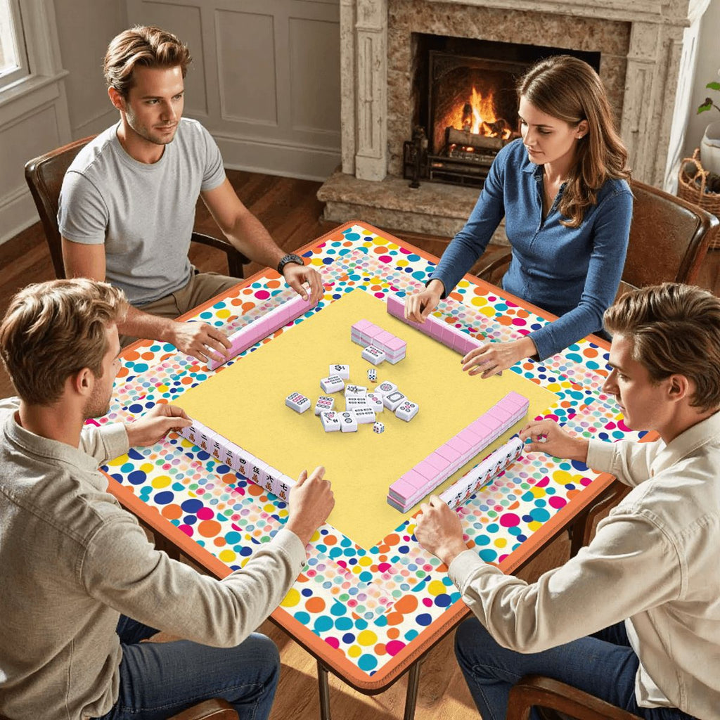 Polka Dot mahjong mat