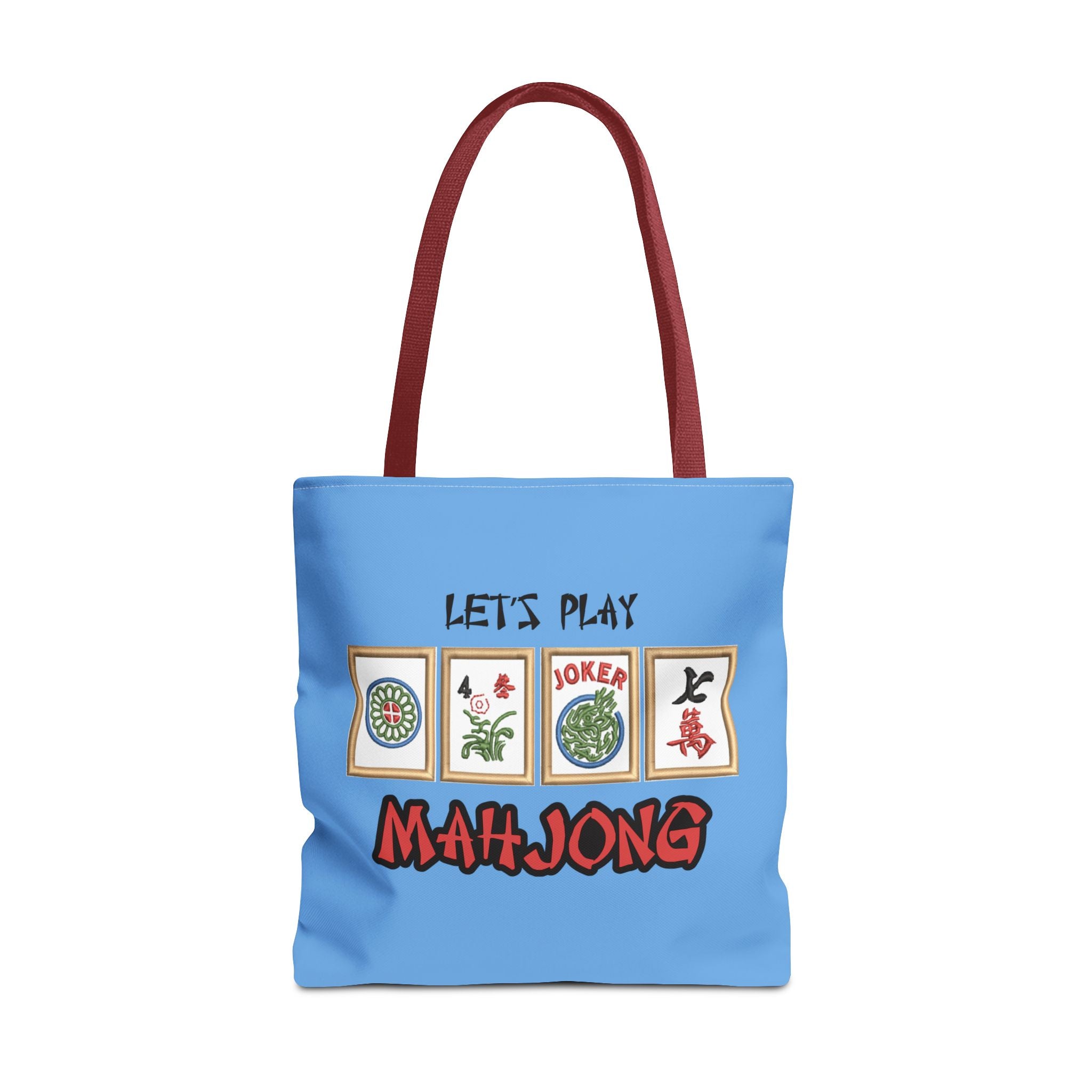 Let's Play Mahjong Tote Bag — Personalized Mahjong Tiles Canvas Tote