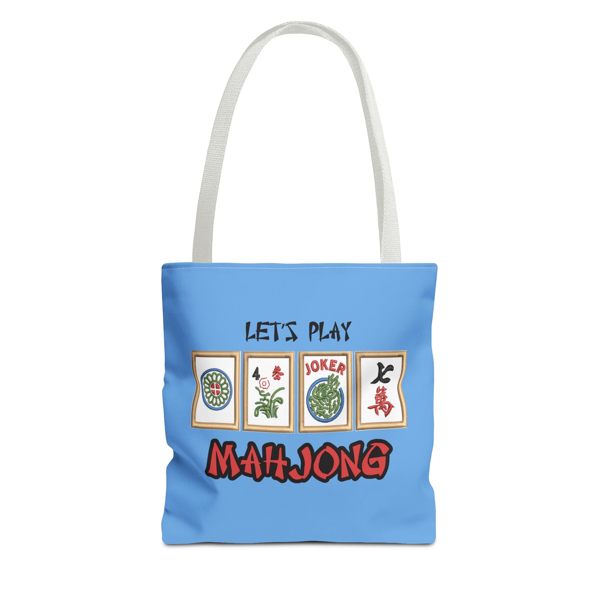 Let's Play Mahjong Tote Bag — Personalized Mahjong Tiles Canvas Tote