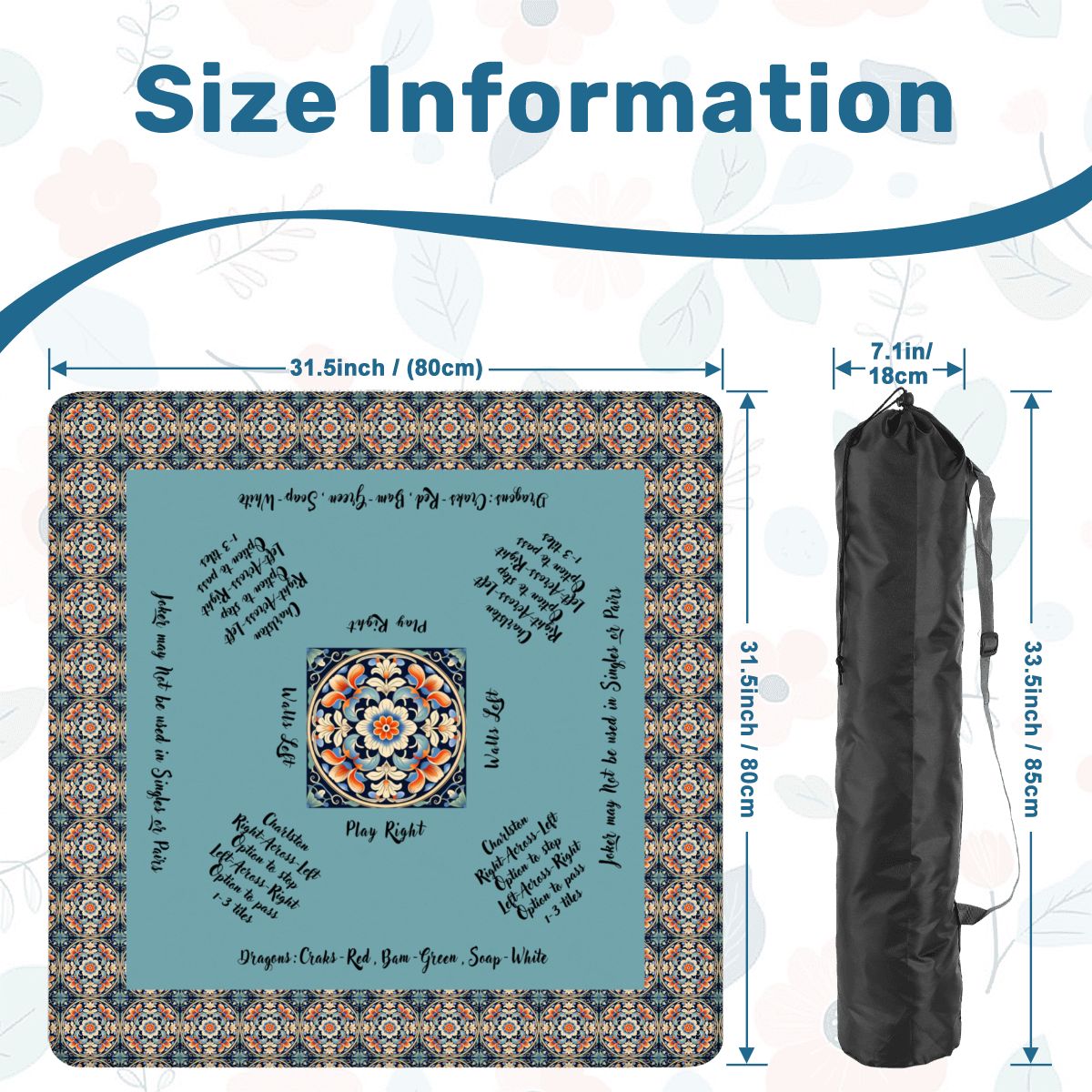 Asian design mahjong mat