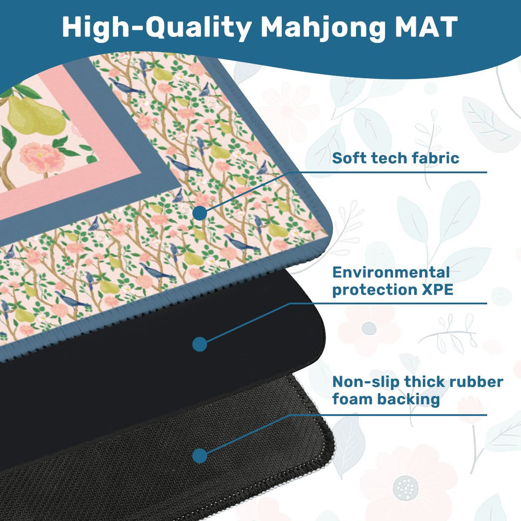 Bird and Bloom Chinoiseries mahjong mat
