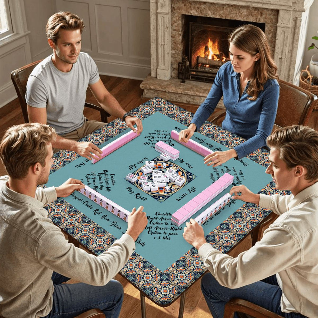 Asian design mahjong mat