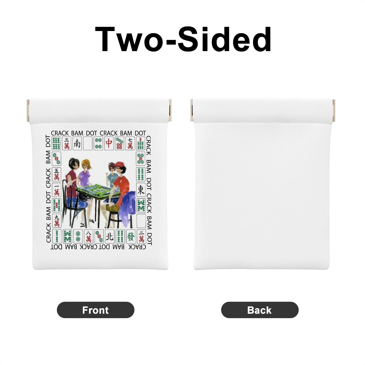 Women playing mahjong coin purse