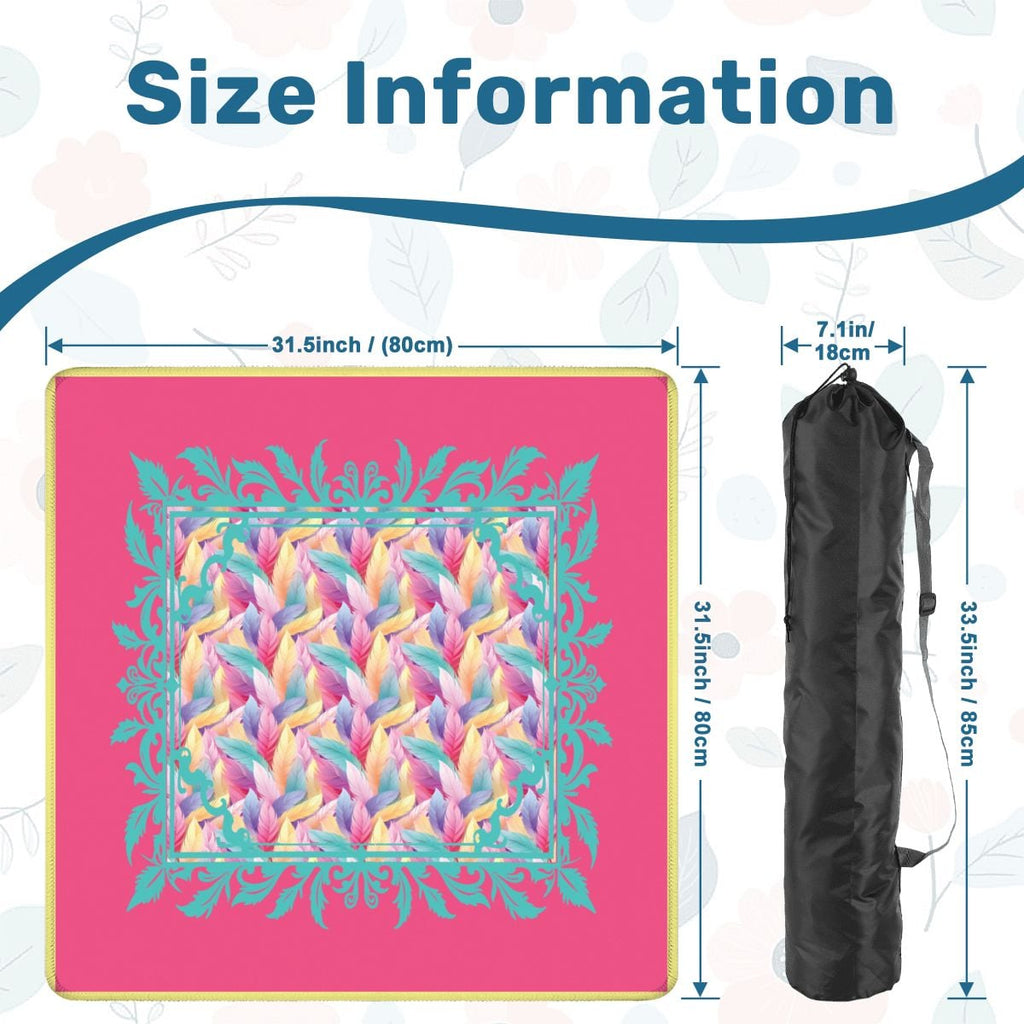 Feather mahjong mat
