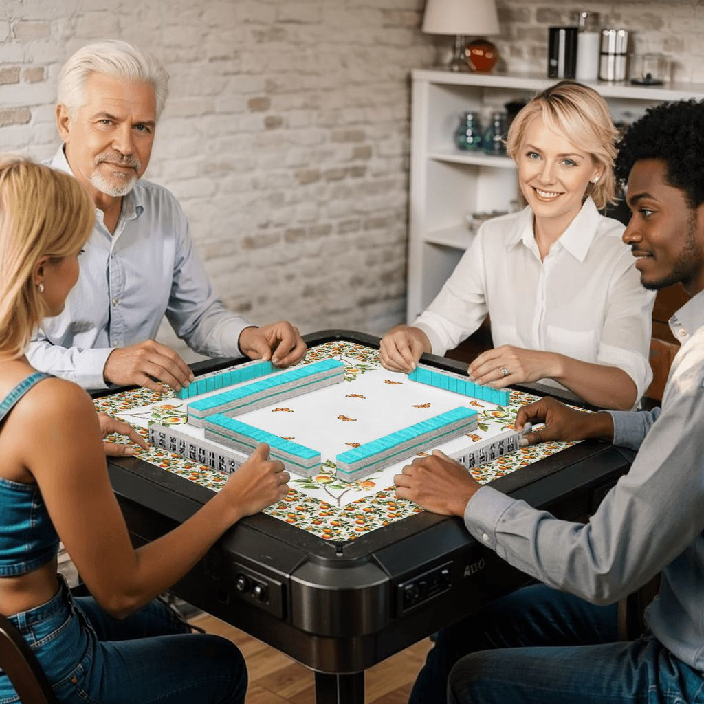 Orange Blossom mahjong mat